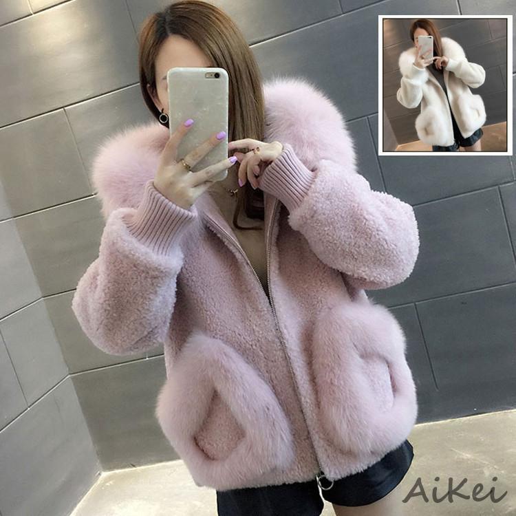 秋冬 レディース ファーコート 毛皮コート レディースコート フェイクファー アウター ジャケット　暖かい OL　通勤　レディースアウター 4,822円