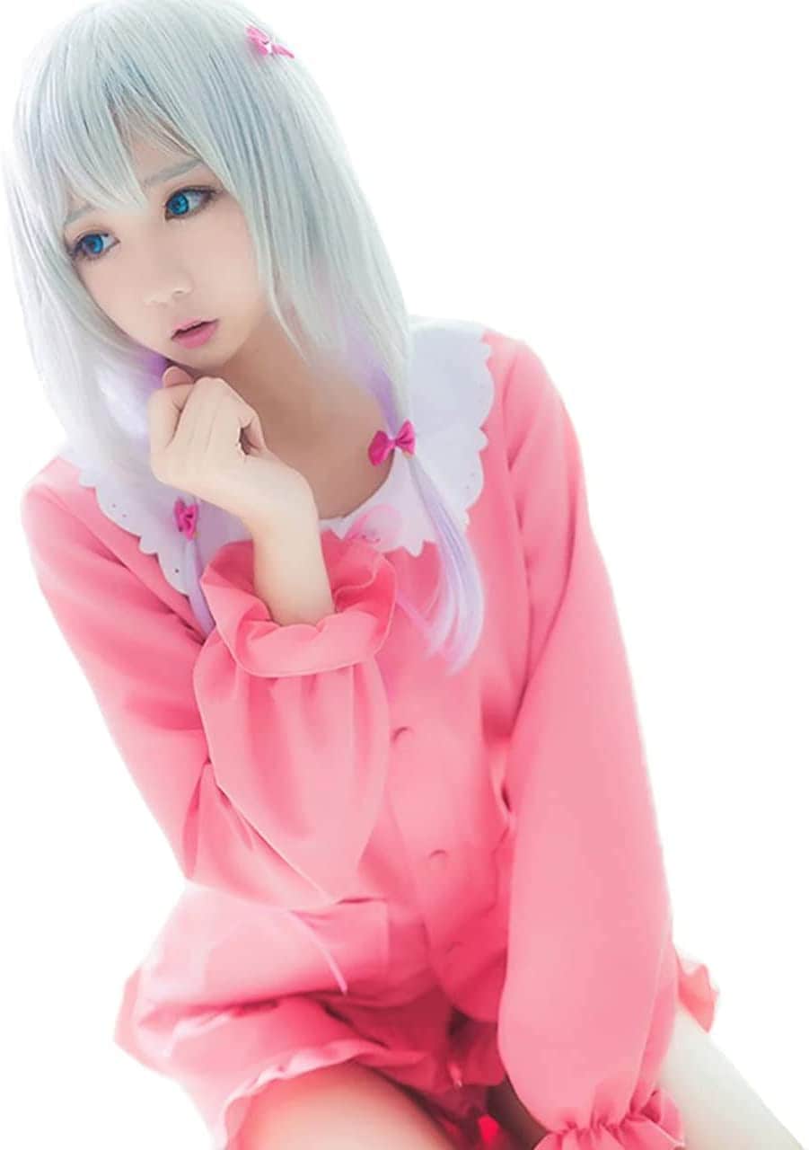 ウィッグ付き エロマンガ先生 和泉 紗霧コスプレパジャマハロウィンいずみ さぎりウィッグ 靴別売り