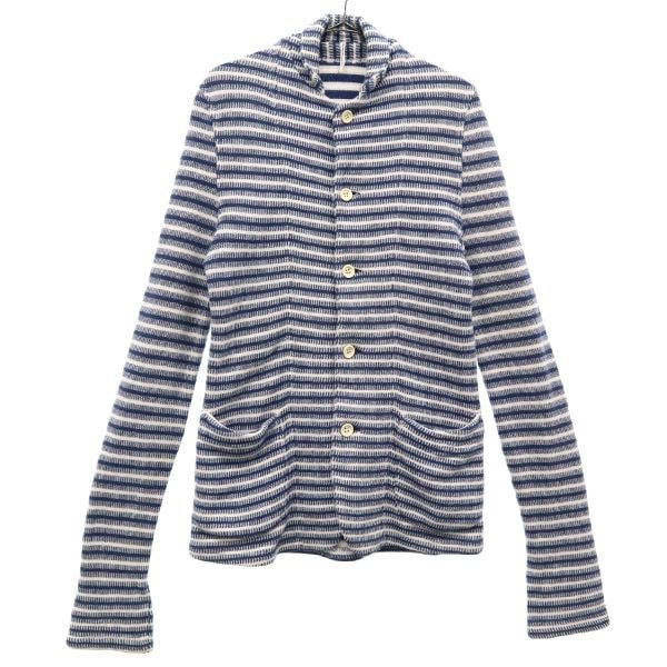 日本製 ボーダー ソフトタッチ ジャケット 36 ブルー系 レディース 7,711円