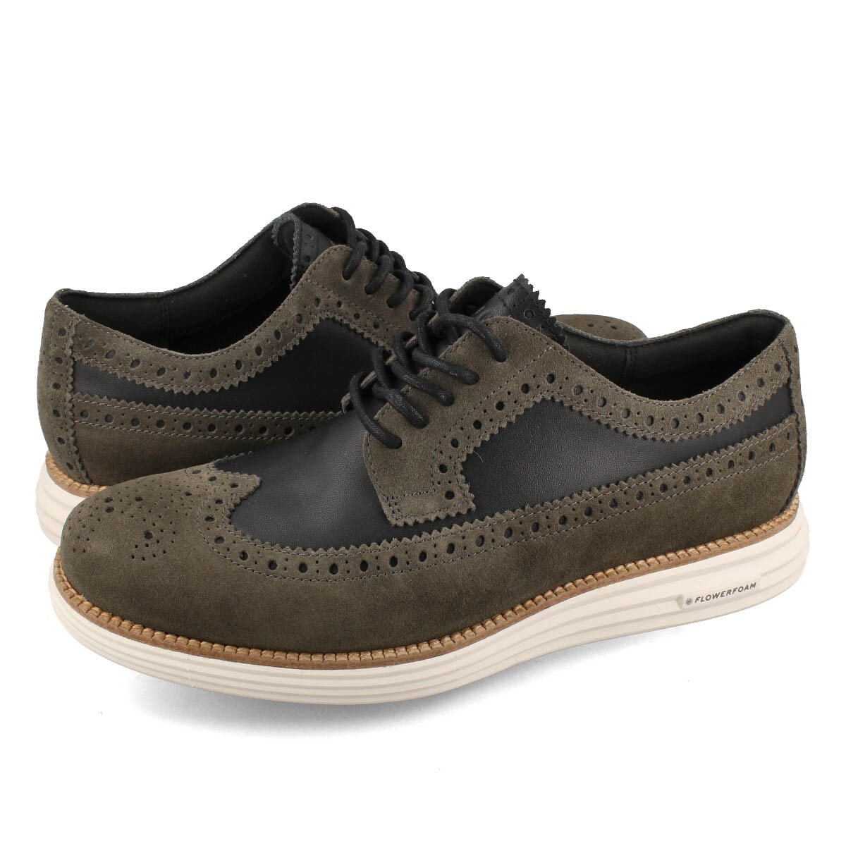 COLE HAAN ORIGINALGRAND REMASTERED LONGWING SILENT STORM/BLACK/IVORY