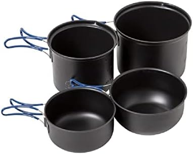 Whole Earth (ホールアース) アウトドア キャンプ クッカーセット ポット カップ アルミニウム製 食器 NOMAD COOKER SET BK WE23DJ66 ブラック