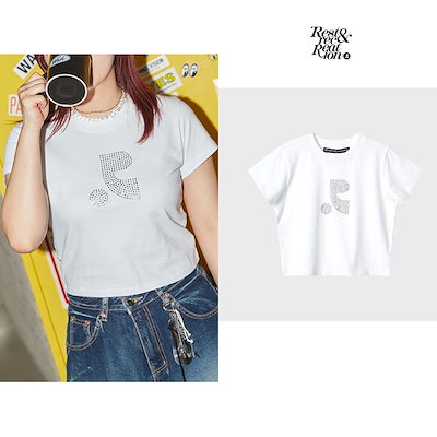 【Rest&Recreation】韓国人気 RR CRYSTAL COTTON T-SHIRT Rest&Recreation】韓国人気 RR CRYSTAL COTTON T-SHIRT (Rest