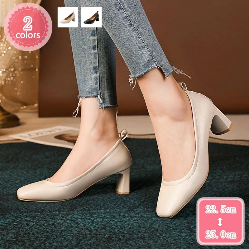 1000円OFFクーポン 6cmヒール 女性 美脚 スクエアトゥ パンプス レディースパンプス 痛くない 歩きやすい 走れる オフィス ビジネス ハイヒール 脱げない 柔らかい 小さいサイズ 大きいサ