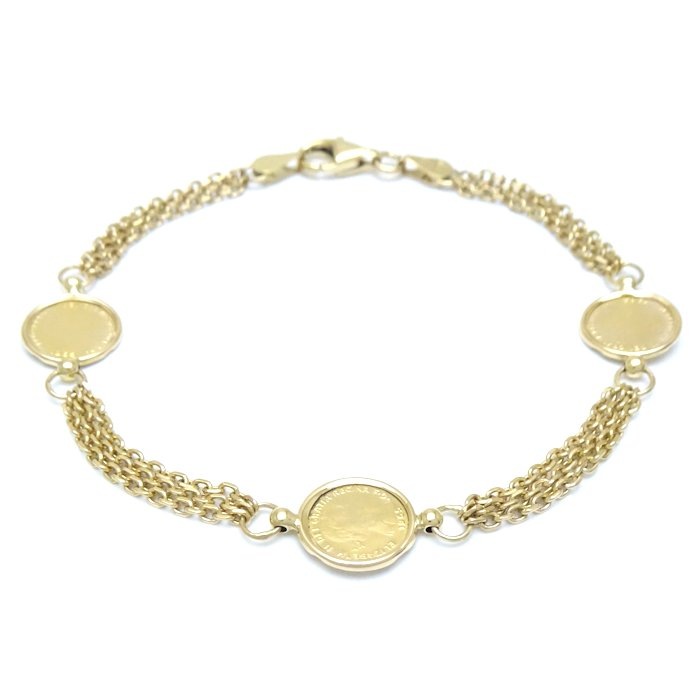 コインモチーフ ブレスレット K18YG イエローゴールド/129035【中古】