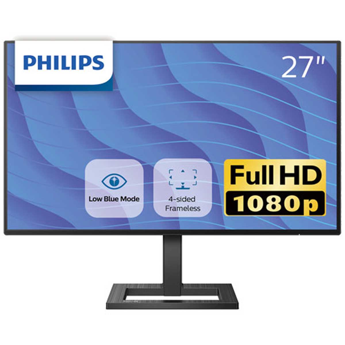 Philipsフィリップス 液晶ディスプレイ(27型/IPS/FullHD 1920×1080/75Hz/1ms/HDMI1.4/DP1.2/D-Sub/VESA/5年保証)(ブラック) 272E