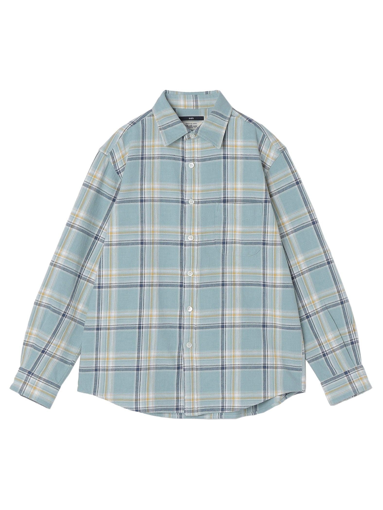 [シップス] シャツ Shuttle notes レギュラーカラー オンブレチェック 長袖 ネルシャツ メンズ 111160037 ライトブルー L 11,436円