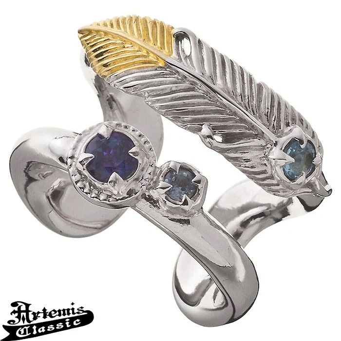 アルテミスクラシック Artemis Classic シルバー リング フェザー ダブル シルバー リング 指輪 アクセサリー ミスティッククオーツ アクアマリン 13号21号 ACR0266