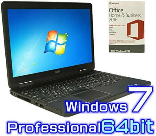 ノートパソコン Latitude E5540【Windows7 Pro 64bit・ Office 2016付き ワード エクセル パワーポイント】