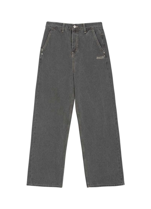 【AS"ON】 SMOG WIDE PANTS / GRAY 正規品