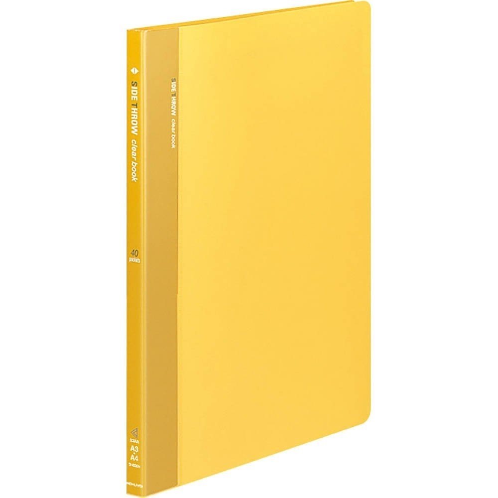 （まとめ買い）クリヤーブック 固定式 サイドスロー A4 縦 20枚（40ポケット） 黄 ラ-820Y [x3]