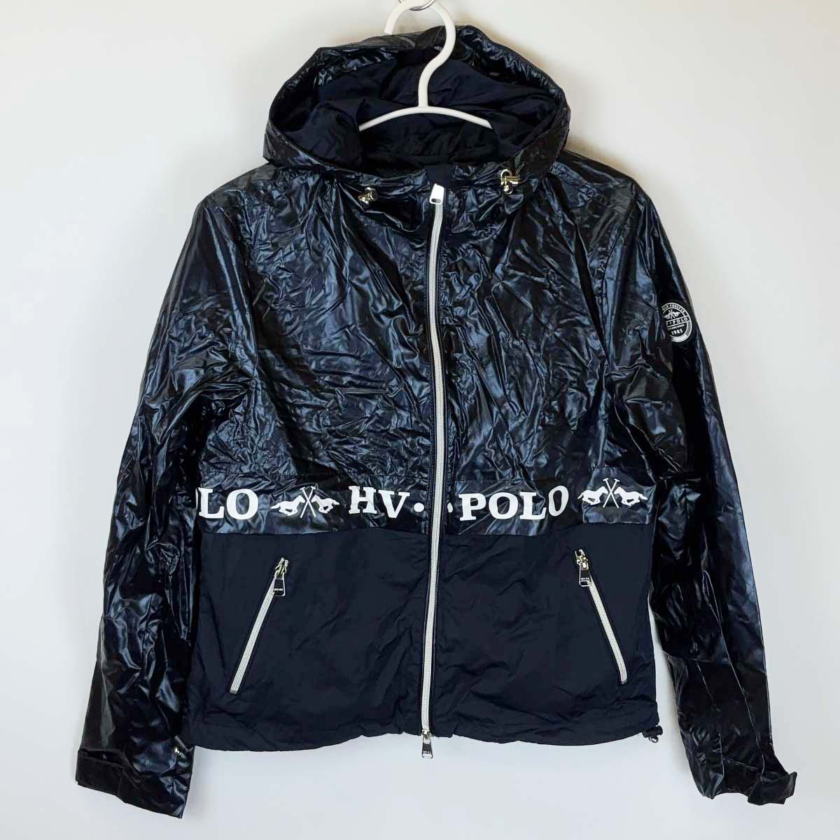 【中古・未使用品】HV POLO CLARICE インビトウィーン ジャケット クラリス アノラック ナイロン S ネイビー レディース 乗馬 馬術