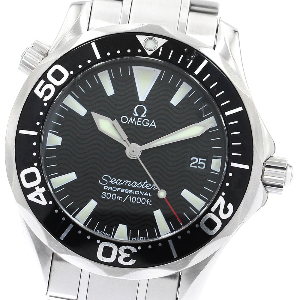 オメガ OMEGA 2262.50 シーマスター300 プロフェッショナル デイト クォーツ ボーイズ 保証書付き_896089【中古】