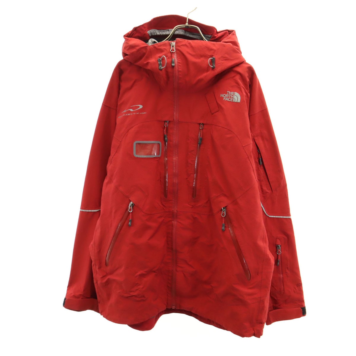 長袖 マウンテンパーカー L レッド アウトドア メンズ 古着