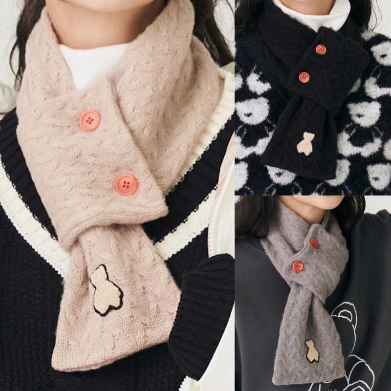 SHORT BUTTON MUFFLER 韓国正規品