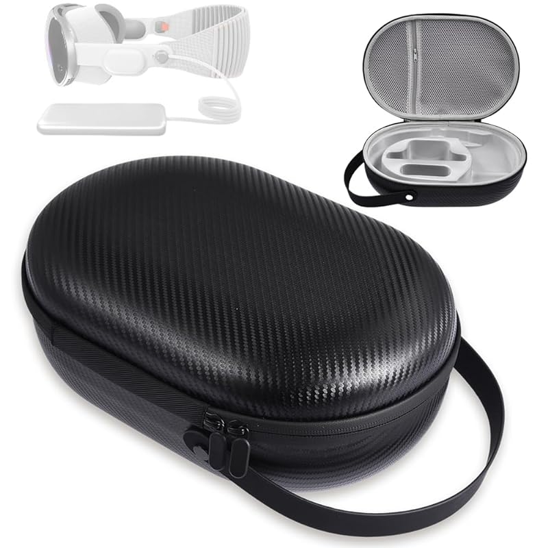Vision Pro 収納ケース Apple Vision Pro 対応 防水ケース 携帯用ハードケース キャリングケース 持ち運びに便利 保護 耐衝撃 (PU ケース)