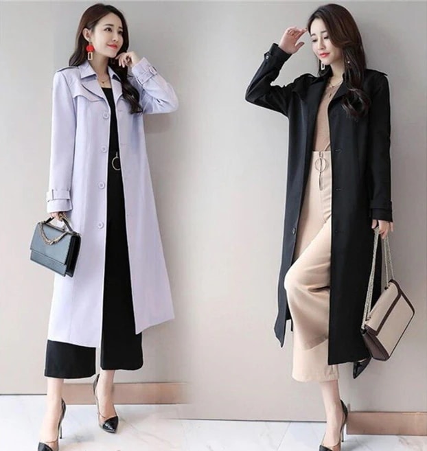 トレンチコートレディーススプリングコートチェスターコートロングコートお洒落レディースコ