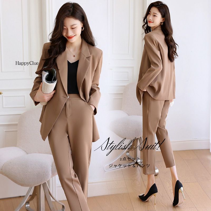 セットアップ スーツセット レディース パンツスーツ フォーマル スーツ 30代40代50代 ママ 母親 入学式 卒業式 ジャケット 2点セット おしゃれ 上品 カジュアル スーツ 洗える 春 夏 秋