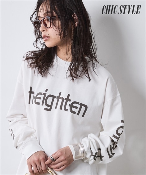 Tシャツ・カットソー 綿100％ロゴプリントロングスリーブTシャツ 大きいサイズ有 シックスタイル