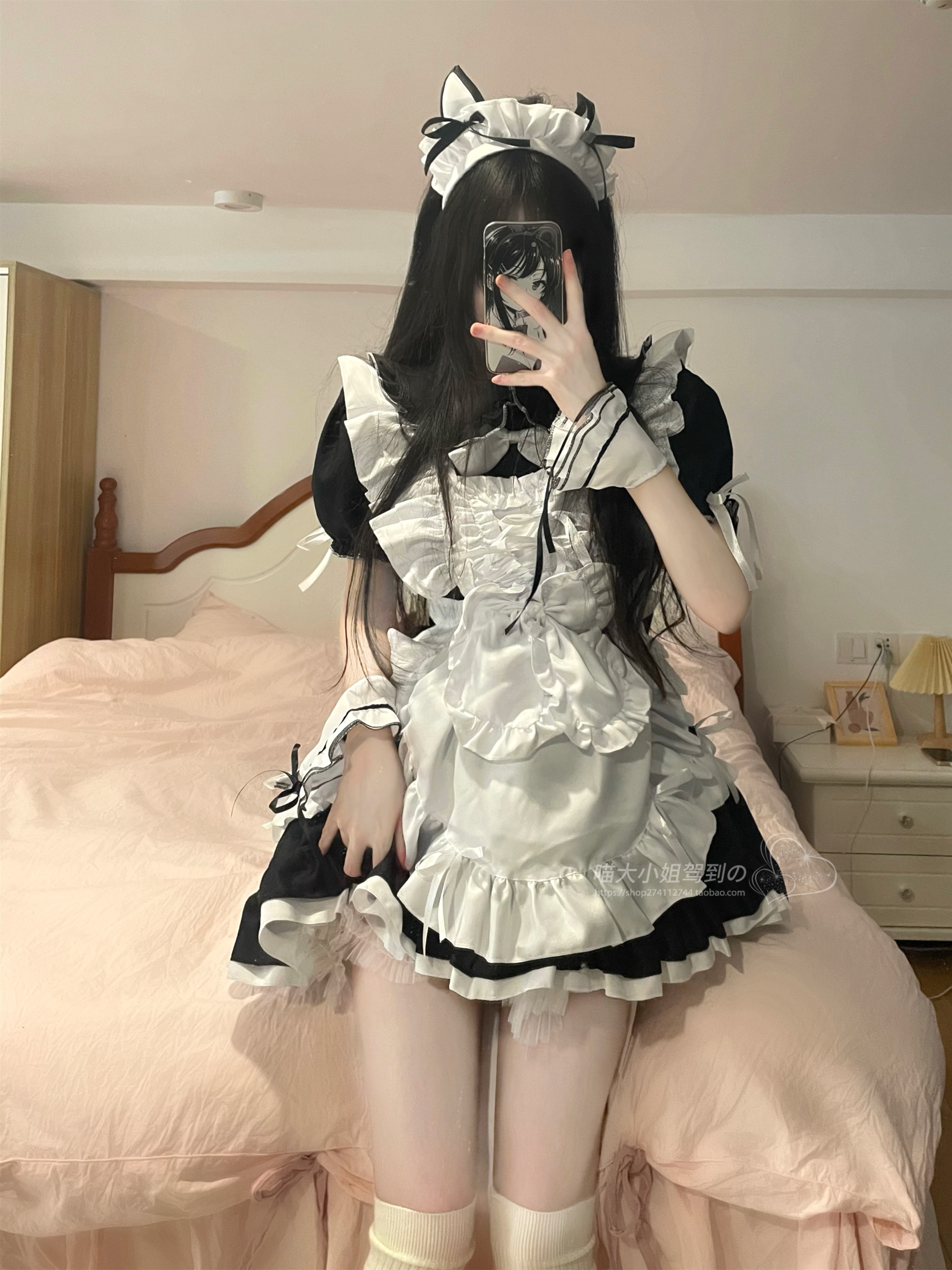 キャミソールワンピースメイド服 キュートなメイド服 キャットウーマン ロリータ服 ロリータドレス