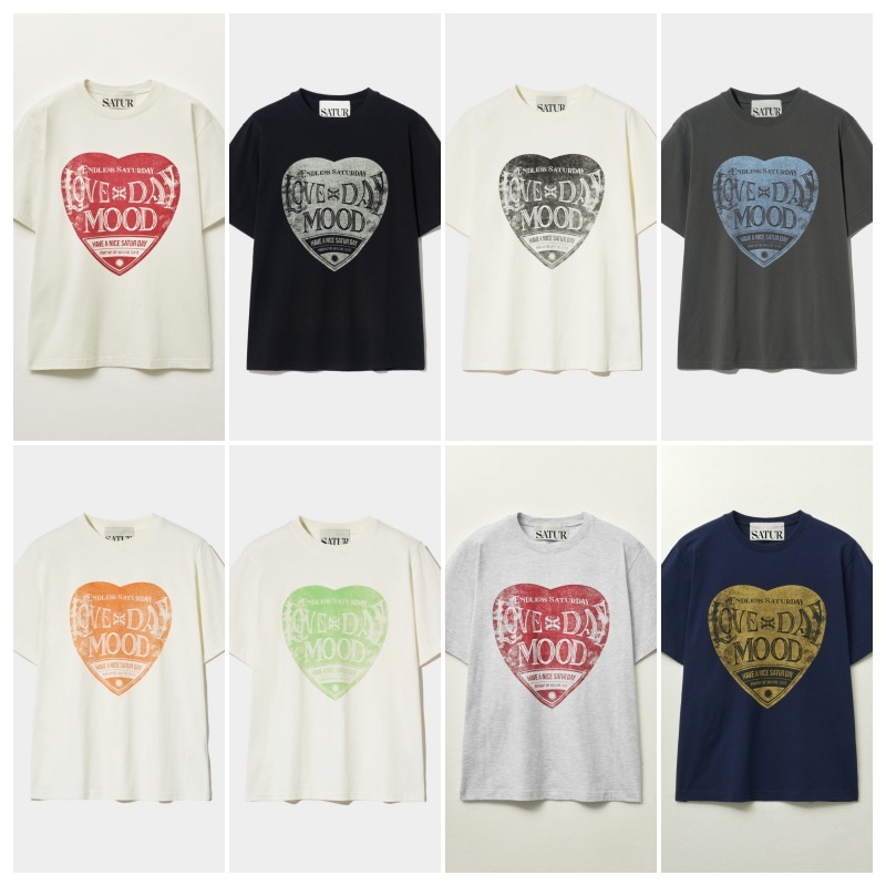 【SATUR】 SATURDAY RETRO MOOD GRAPHIC T-SHIRT : 8COLORS 7,920円