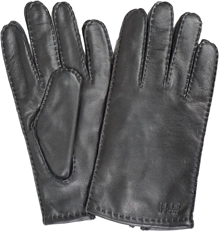 メンズ ヨーロピアン ハンドステッチ 手縫い 24cm 革 手袋 Mサイズ ギフトケース 付( ブラック, 24cm(Mサイズ)) 6,142円