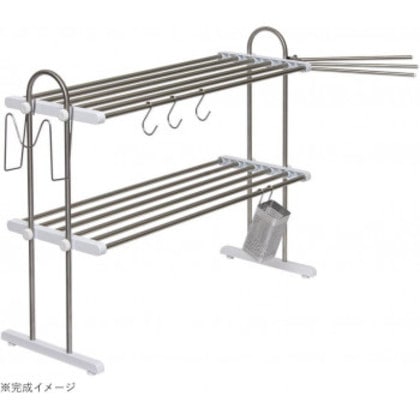 水切棚シリーズ 置きタイプ 置棚 2段 幅60cm お買得セット PP2-60K