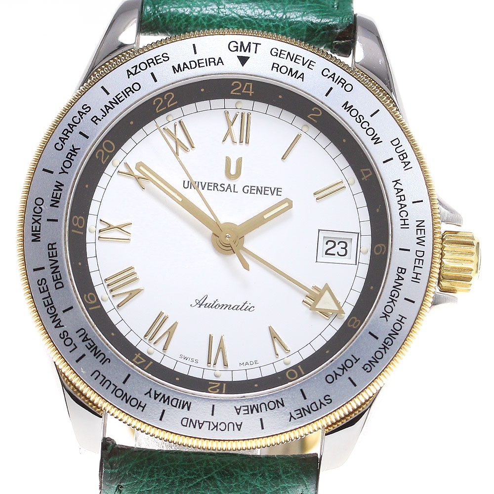 ユニバーサルジュネーブ Universal Geneve 273.435 ワールドタイマー GMT 自動巻き メンズ 良品 _834434【中古】