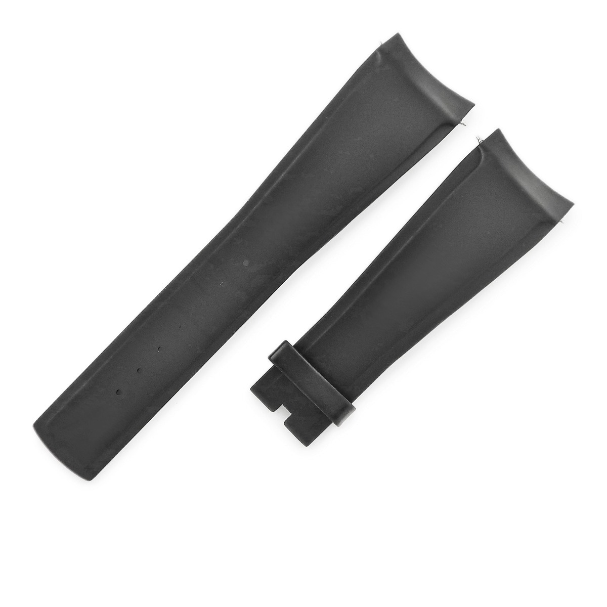 ピエールクンツ 腕時計パーツ ラバー ブラック 純正 替え 予備 ラバー ベルト ストラップ バンド 24mm 黒 ブラック 【中古】