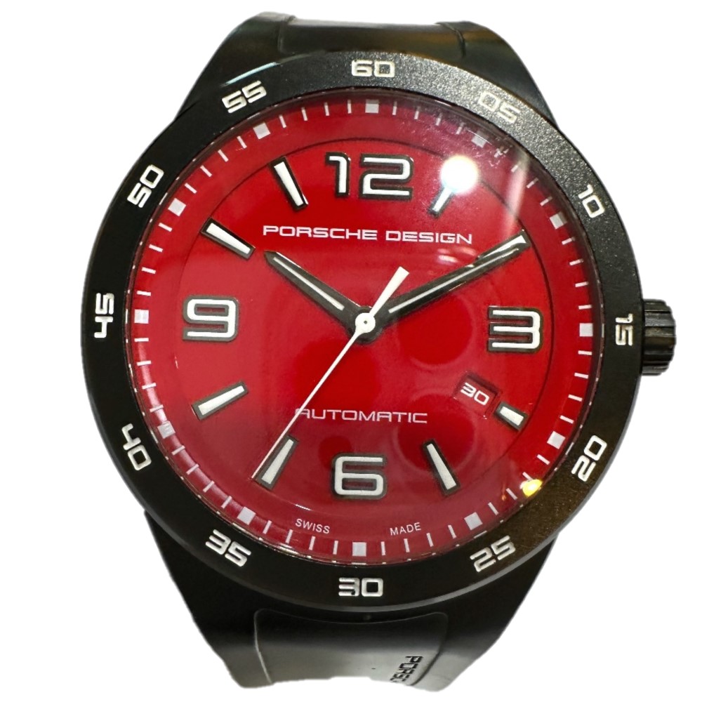 Porsche Design ポルシェデザイン 腕時計 P6310 フラットシックス 44mm 自動巻き 時計 腕時計 ウォッチ SS ブラック