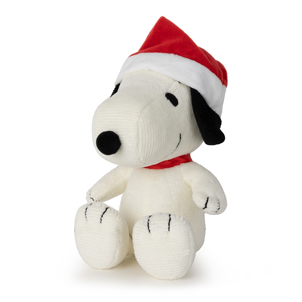 PEANUTS ピーナッツ スヌーピー ミニ コーデュロイ サンタ 子犬 愛着 人形 - 17cm