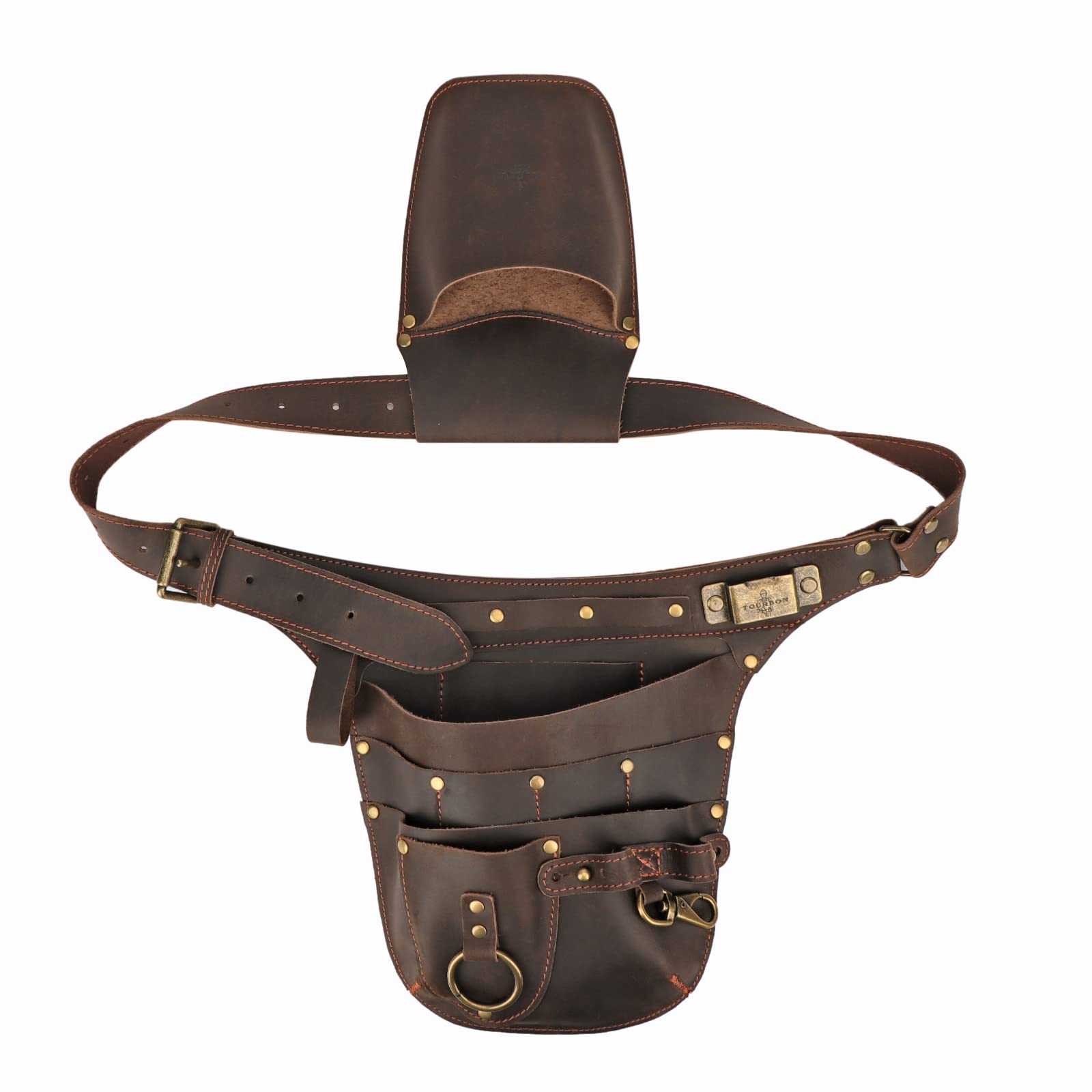 TOURBON ガーデニングポーチ 工具入れ 腰袋 ウエストバッグ 園芸用 作業用 コンパクト設計