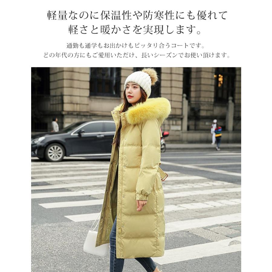 ダウンコート 中綿ダウンコート 冬新作 レディース ロング 軽量 フード付き ポケット付き ダウンジャケット ダウン コート ロングコート 厚手 暖かい