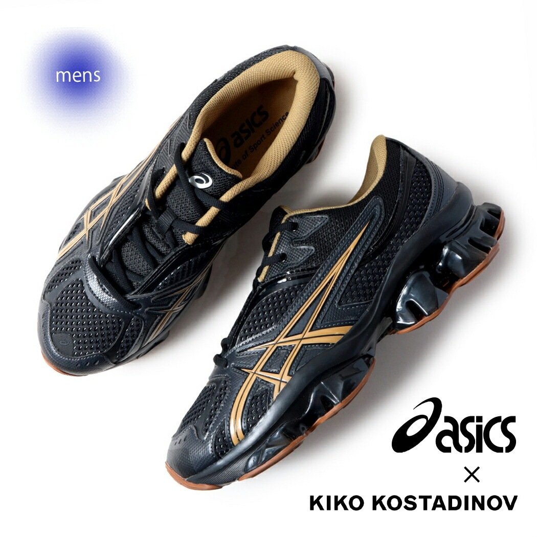 asics × Kiko Kostadinov アシックス ゲルクォンタム スニーカー GEL-QUANTUM ZIENTZIA BLACK/BROWN ( コラボ ブラック ゴールド 黒 メンズ 1