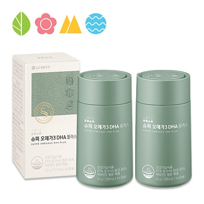 [LG生活健康]生活庭園 スーパーオメガ3 DHA プラス/8週分/16週分増量エディション/サプリメント/rTGタイプの韓国健康食品