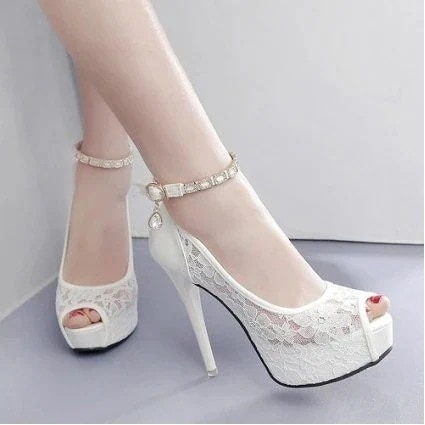 レース キャバヒール キャバサンダル ジュエル パンプス レース 12cmヒール ピンヒール3668