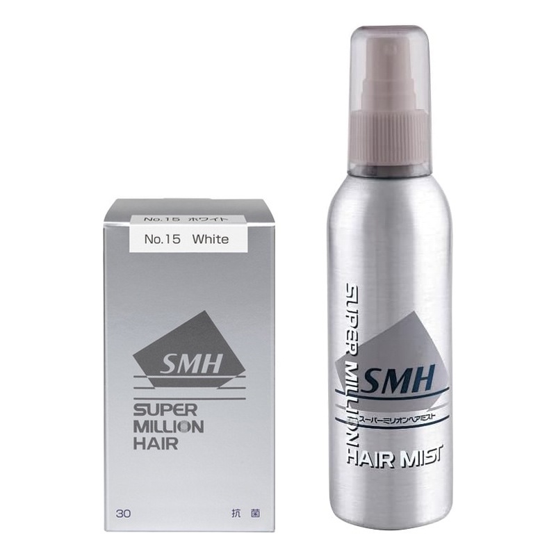 ルアン スーパーミリオン ヘアー ホワイト 30g + ヘアーミスト 165ml セット ボリューム ふりかけ 薄毛 抜け毛 白髪 対策 増毛パウダー 髪 頭皮 分け目 薄毛隠し