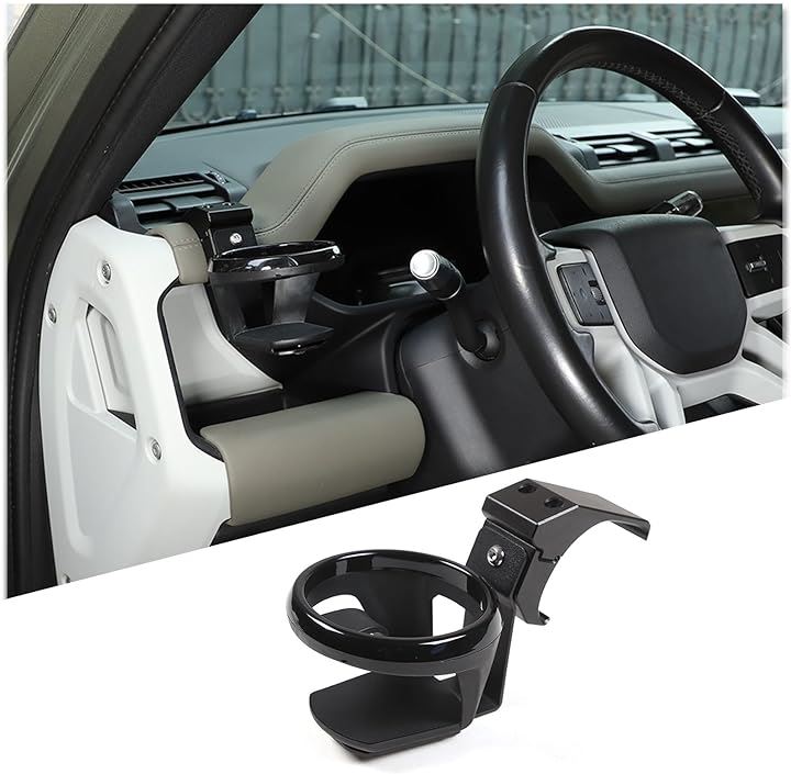ランドローバー ディフェンダー 90 110 20202024に適用 ドリンクホルダー カップホルダー 丸型 アルミニウム合金素材 内装パーツ 便利グッズ カスタム アクセサリー