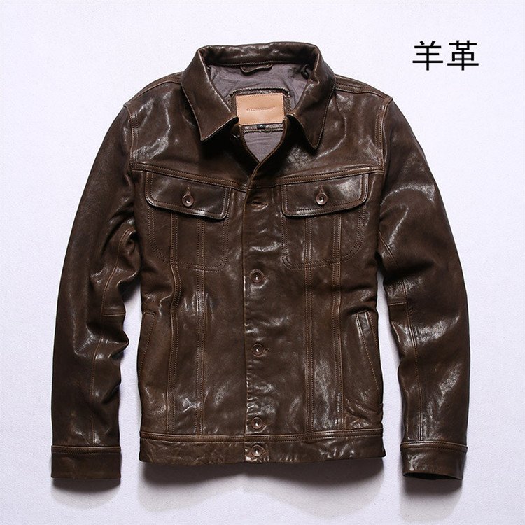 レザージャケット メンズ 本革ジャケット 革ジャン 羊革 春秋冬 メンズジャケット　バイクウエア　カ