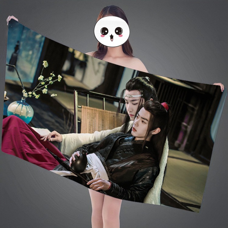 中国俳優グッズ　バスタオル　肖戦　王一博　博君一笑CP 『陳情令』主役 幅50長100cm 3枚セット　仕様1-21