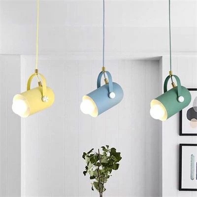 ペンダントライト マカロン おしゃれ 北欧 led対応 スポットライト 円柱形 天井照明器具 ダイニング キッチン アトリエ リビング 玄関 寝室 角度調整可能 ダクトレール 引掛シーリング用 工事不