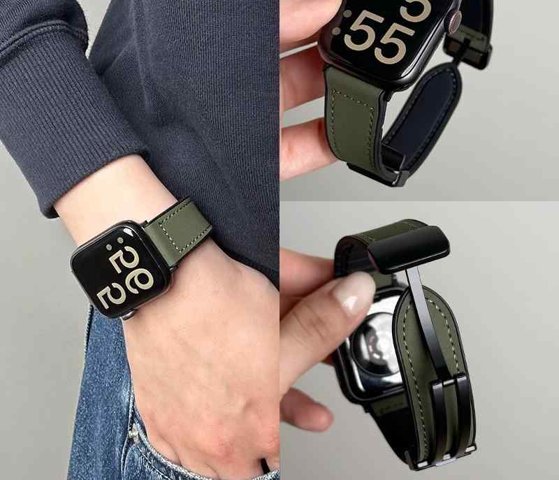 Apple Watch アップルウォッチ 男性 メンズ 女性 レディース 腕時計 ベルト おしゃれ かわいい かっこいい レザーシリコン 磁気 ストラップ 通気性 シンプル 新型 10 9 6,142円