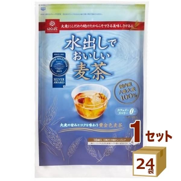はくばく 水出しでおいしい麦茶 【20g 18袋入り】360g 24袋 飲料