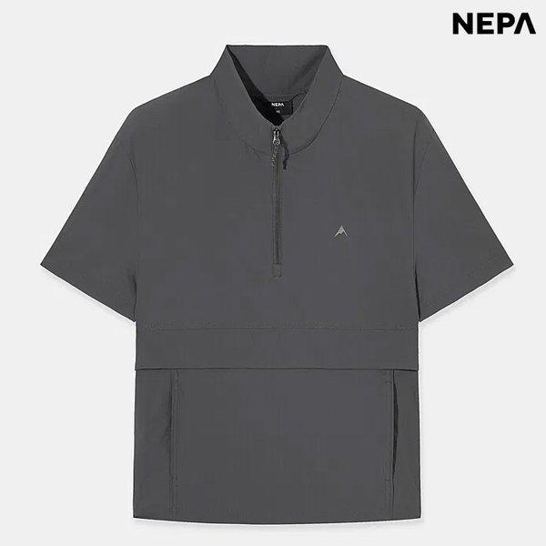共用コンポクールアノラック半袖ハーフジップTシャツ（7MD0664-B24）