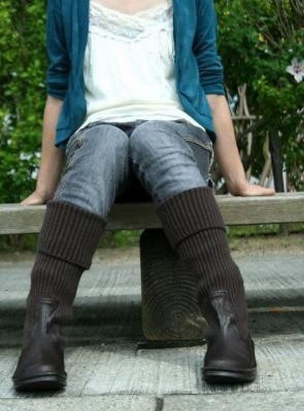 ブーツ レディースシューズ レディースファッション 靴 定番 売れ筋 ニット ロングブーツ 踵高5c