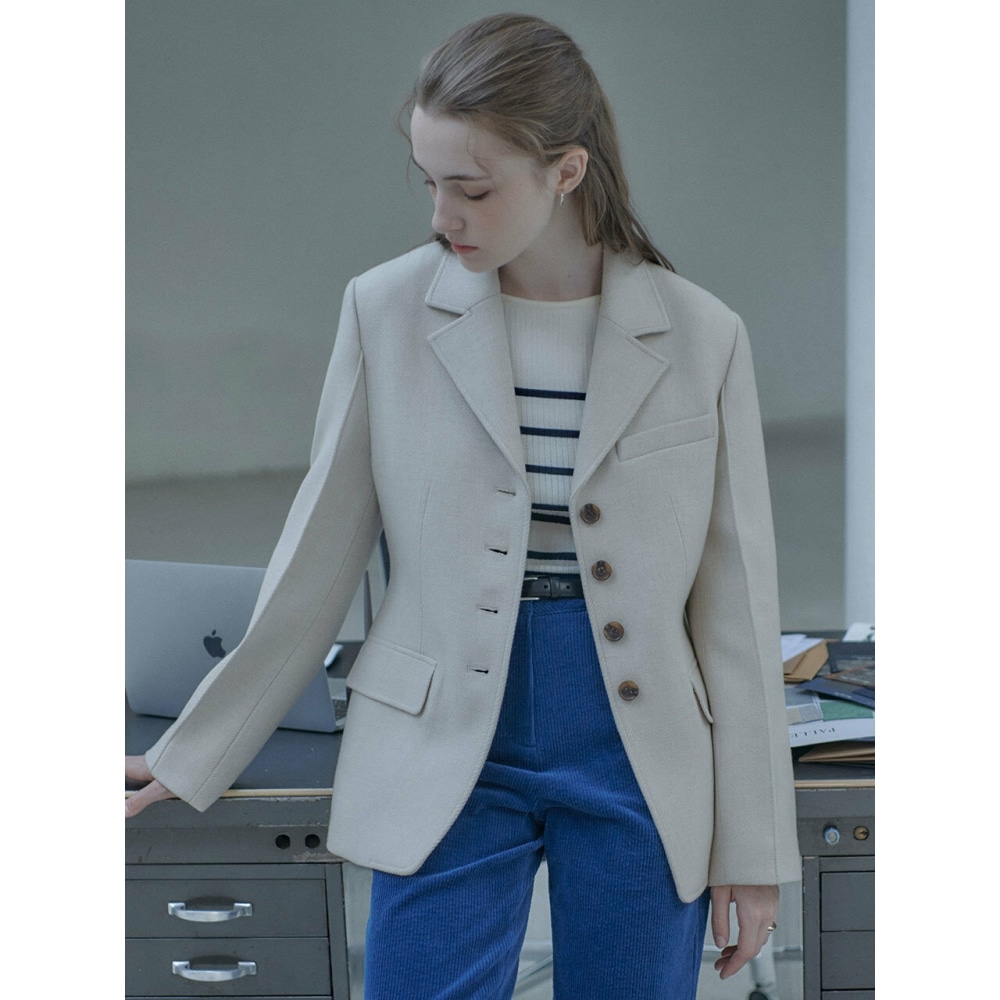 LOEUVRE(ロユーブル) ピンタックウールブレザー SW2WJ802 91