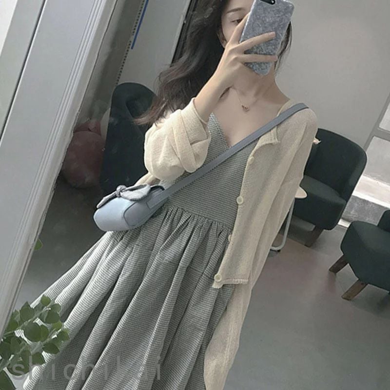 WILLS OL 新品 長袖 カジュアル 春秋 THOM 2点セット 大きいサイズ おしゃれ お洒落 通勤 ワンピース 通勤 レディース 通勤 入学式 膝丈 ホワイトデー きれいめ ノースリーブ 着痩