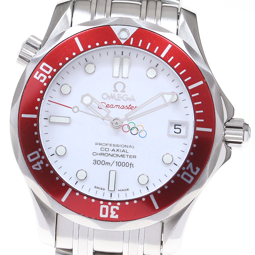 オメガ OMEGA 212.30.36.20.04.001 シーマスター ダイバー300 バンクーバーオリンピック2010 自動巻き ボーイズ 良品 メーカーOH済_805673【中古】