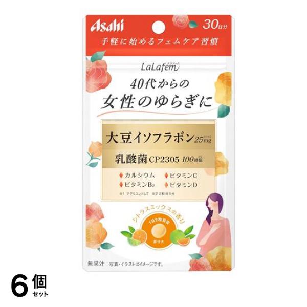 アサヒ LaLafem(ララフェム) シトラスミックスの香り 30日分 60粒 6個セット