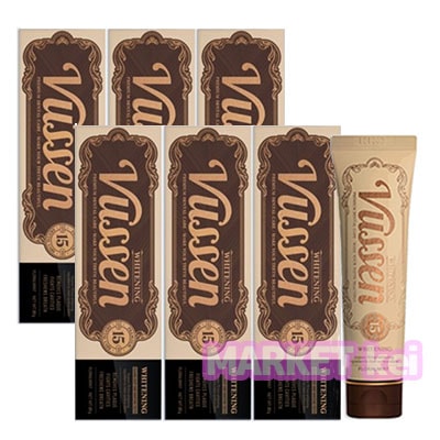 【80g x6個】VUSSEN 15 美白歯磨き粉フローラルミントの香り/ビューセン/び白/80g /VUSSEN 15 WHITENING FLORAL MINT