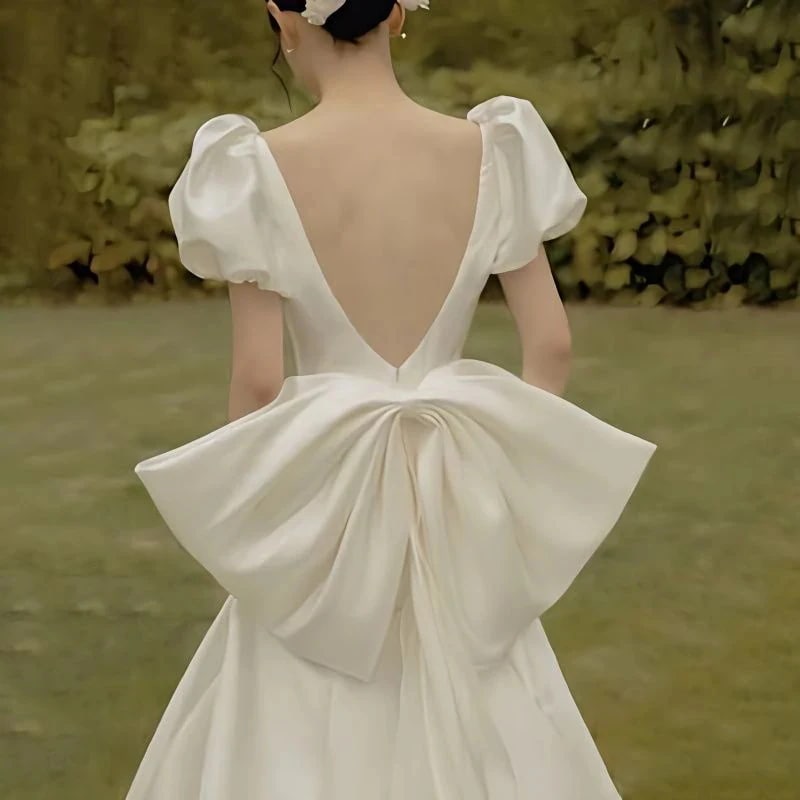 フォレストスタイルライトウェディングドレスの花嫁の結婚式フレンチリボンフィッシュテール外出糸気質ウェルカム糸